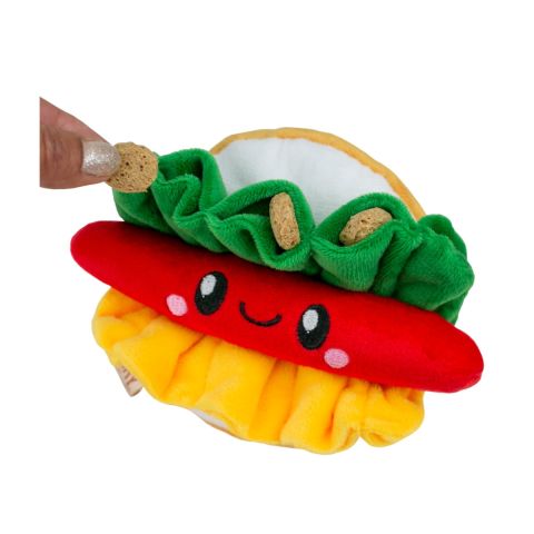 Territory Hot Dog Hide-And-Treat Plush Dog Toy