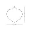 MyFamily Hushtag Red Aluminum Heart ID Tag with Rubber (Media, Red)
