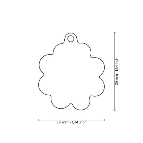 MyFamily ID Tag Big Daisy (Grande, White)