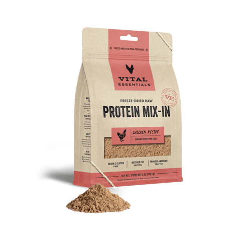 Vital Essentials Freeze-Dried Raw Protein Mix-In Chicken Recipe Ground Topper for Dogs