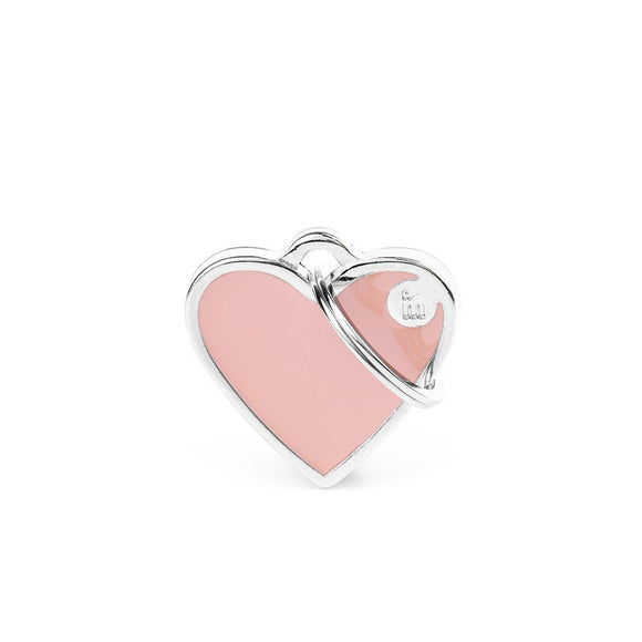 MyFamily Basic Handmade Small Pink Heart ID Tag