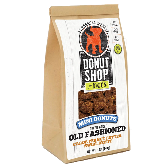 K9 Granola Old Fashioned Mini Donuts Carob Peanut Butter Swirl Recipe Dog Treats