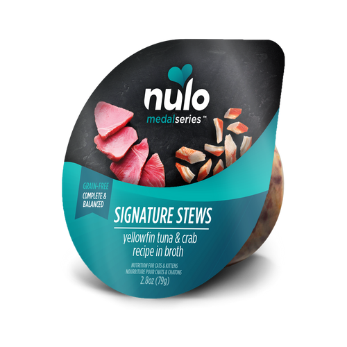 Nulo Medalseries Signature Stews Cat & Kitten Yellowfin Tuna & Crab Recipe in Broth