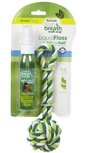 Tropiclean Fresh Breath TriFlossBall with Liquid Floss for Dogs
