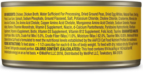 Wellness Grain-free Natural Cubed Chicken Recipe Wet Canned Cat Food