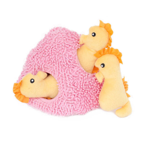 Zippy Burrow™ - Seahorse 'n Coral Squeaky Plush Hide & Seek Durable Dog Toy