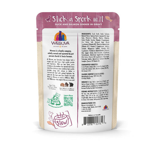 Weruva Cat Stew! Stick a Spork in It Duck & Salmon Dinner in Gravy Wet Cat Food