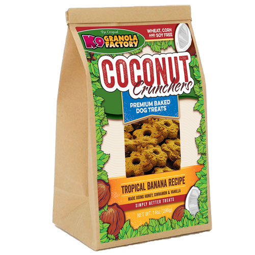 K9 Granola Factory Coconut Crunchers, Tropical Banana Recipe Dog Treats