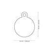 MyFamily ID Tag Basic collection Big Round in Chrome Plated Brass