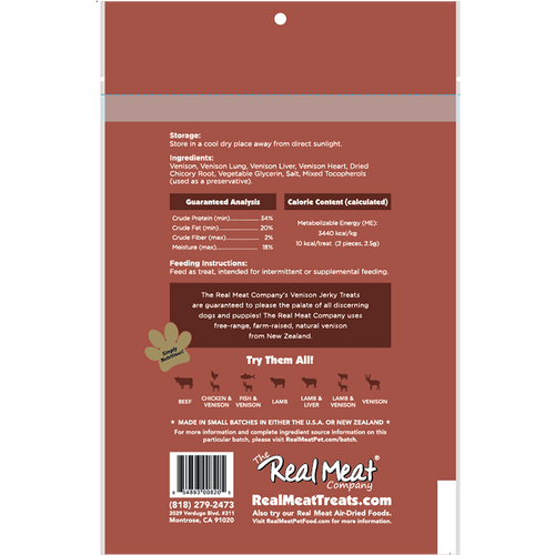 The Real Meat Company Real Meat Dog Treats Venison Jerky Bits