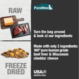 PureBites Freeze Dried Beef & Cheese Dog Treats