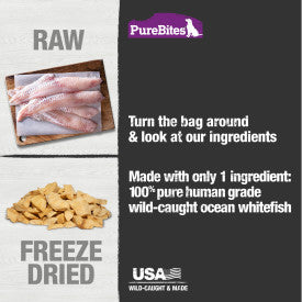 PureBites Freeze Dried Whitefish Dog Treats
