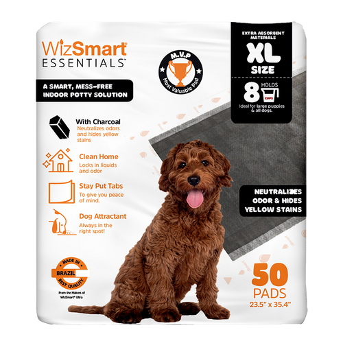 Wizsmart Essentials Dog Pee Pads Charcoal XLarge