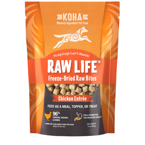 Koha Freeze-Dried Raw Bites Chicken Entrée for Dogs