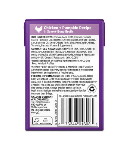 Wellness Bowl Boosters Hearty Toppers Chicken