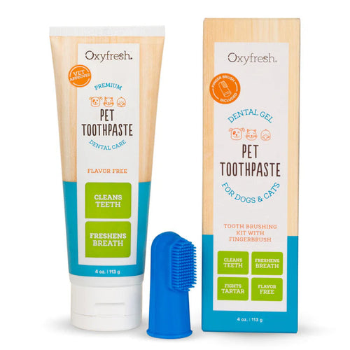 Oxyfresh Premium Pet Toothpaste - Best Way To Clean Pet Teeth & Remove Plaque with Finger Brush