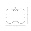 MyFamily Hushtag Big Black Aluminum Bone ID Tag with Red Rubber