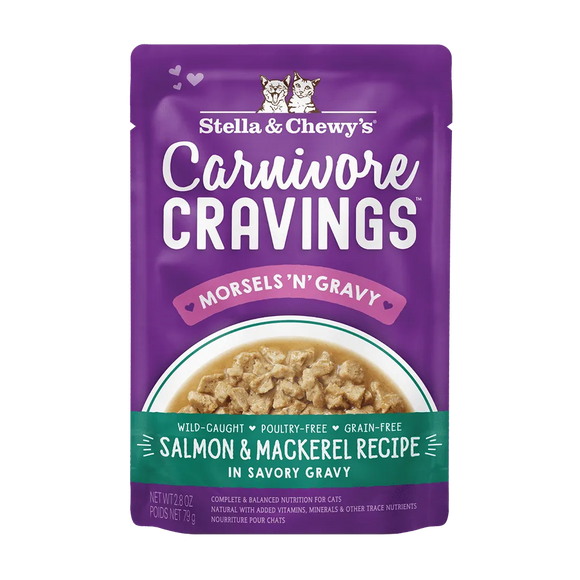 Stella & Chewy's Carnivore Cravings Morsels'N'Gravy Salmon & Mackerel Recipe Wet Cat Food
