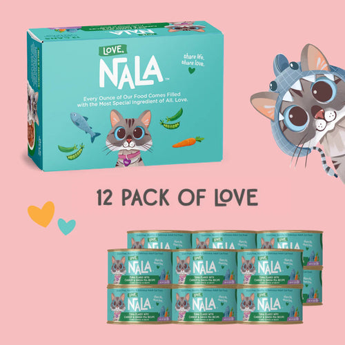 Love Nala Tuna Flaked With Carrot & Green Pea Recipe Dinner In Broth Adult Cat Food