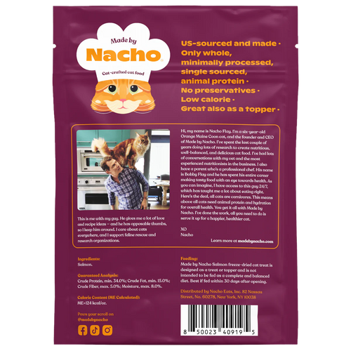 Made By Nacho Freeze-Dried Wild Alaskan Salmon Cat Treats