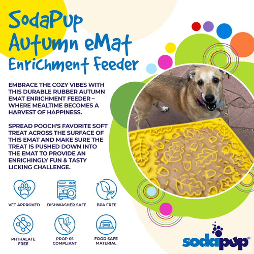 SodaPup Autumn Design eMat Enrichment Lick Mat
