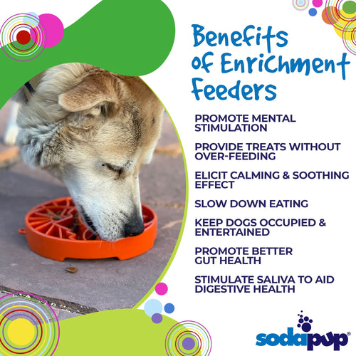SodaPup Sun and Moon Design eTray Enrichment Slow Feeder Tray for Dogs