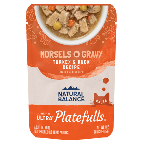 Natural Balance Platefulls Turkey & Duck Recipe Morsels in Gravy Cat Food