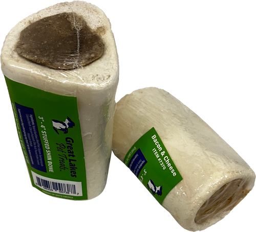 Great Lakes Pet Treats Bacon & Cheese Stuffed Shin Bone