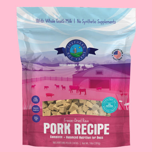 Shepherd Boy Farms Pork Platter Raw Freeze Dried Dog Food