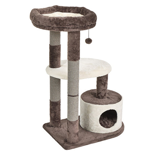 Midwest Home for Pets Feline Nuvo® Mocha Cream Alden Cat Tree Furniture