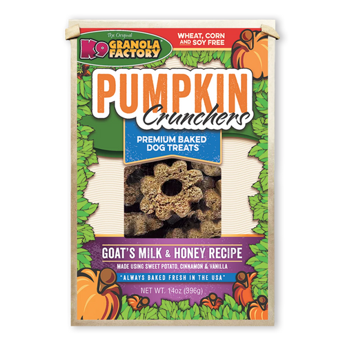 K9 Granola Pumpkin Crunchers, Goat's Milk & Honey Recipe Dog Treats