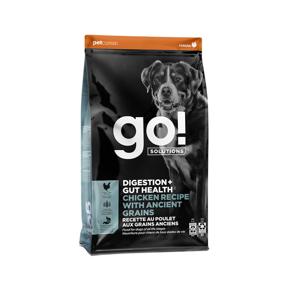Petcurean Go! Solutions Digestion + Gut Health Chicken Dry Dog Food with Grains