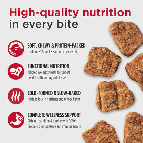 Nulo Functional Jerky Healthy Heart Beef & Salmon Dog Treats
