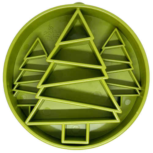 SodaPup Pine Tree Design eBowl Enrichment Slow Feeder Bowl for Dogs