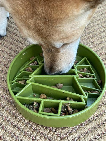 SodaPup Pine Tree Design eBowl Enrichment Slow Feeder Bowl for Dogs