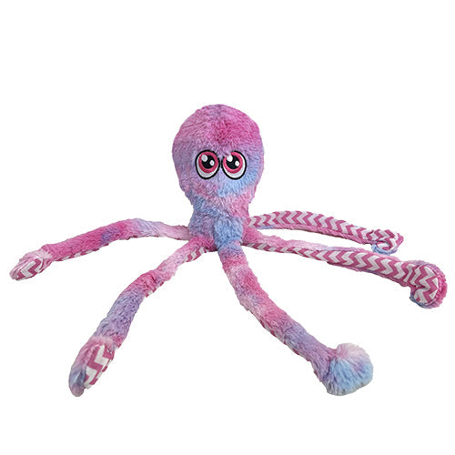 PetLou Octopus - Pink Tie Dye Dog Toy