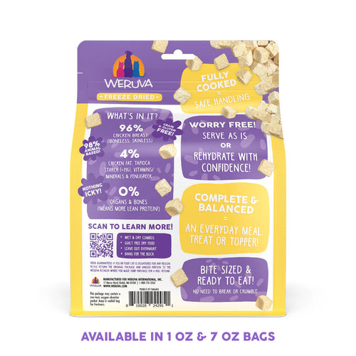 Weruva Cat Freeze Dried  Paw Lickin' Chicken with 96% Boneless, Skinless Chicken Breast
