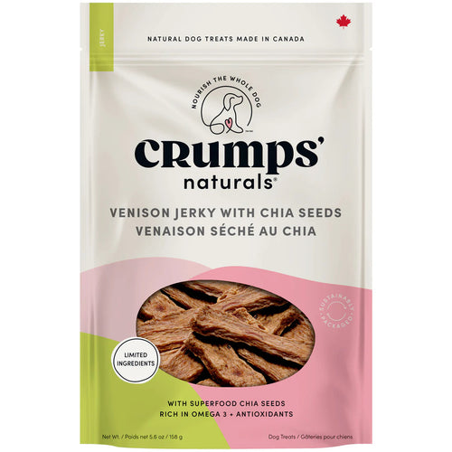 Crumps Naturals Venison Chia Jerky Dog Treats