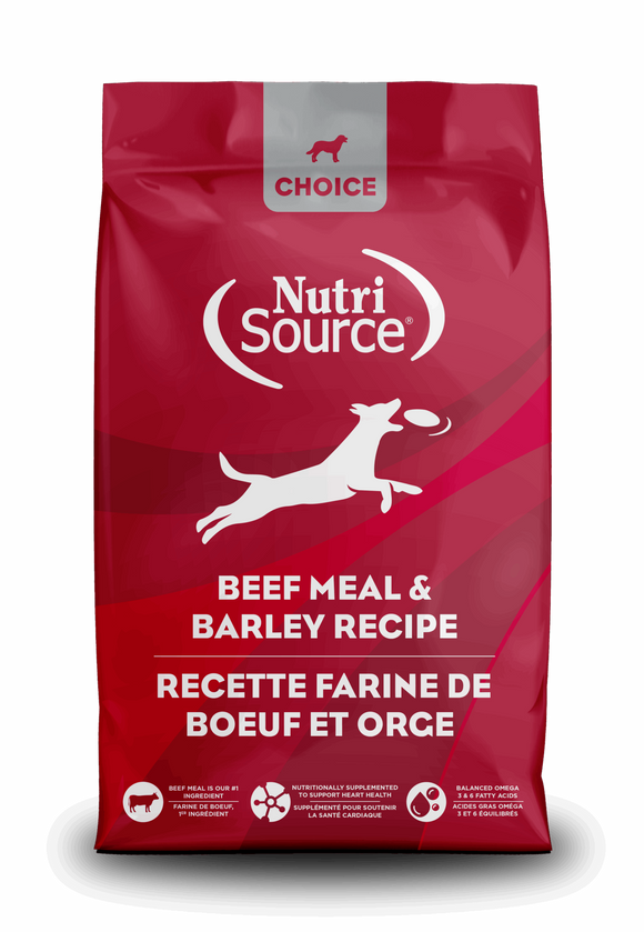 NutriSource® Beef Meal & Barley Recipe Healthy Affordable Dry Dog Food
