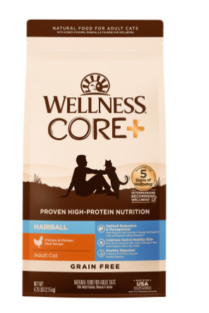 Wellness CORE+ Hairball Chicken & Chicken Meal Dry Cat Food