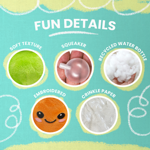 Snugarooz Carrot and Pea Dog Toy