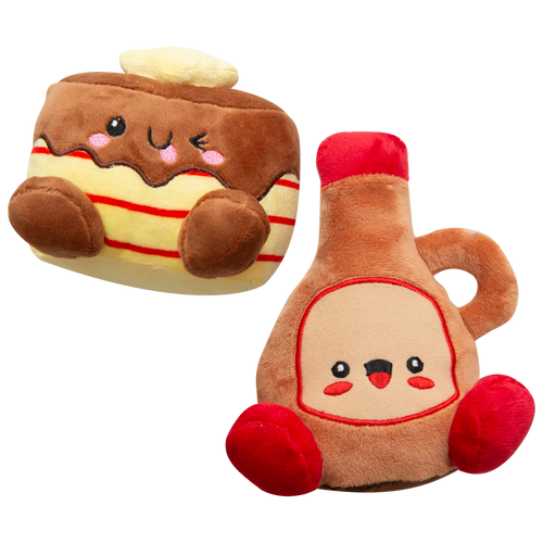 Snugarooz Pancake & Syrup Plush Duo Dog Toy