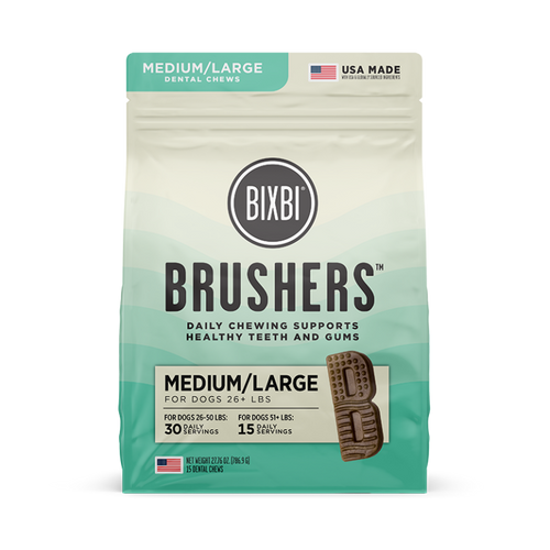 Bixbi Brushers™ Dental Chews for Medium and Large Dogs