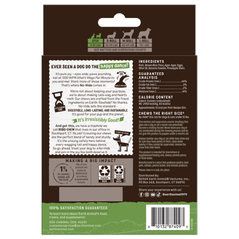 Earth Animal No-Hide® Pork Stix
