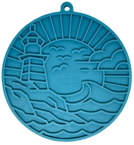 Soda Pup Lighthouse eMat Enrichment Lick Mat With Suction Cups