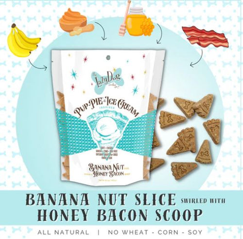 The Lazy Dog Banana Nut Slice Swirled w/Honey Bacon Scoop Dog Treats