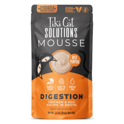 Tiki Cat® Solutions™ Digestion Mousse Chicken & Egg Recipe in Broth Cat Food