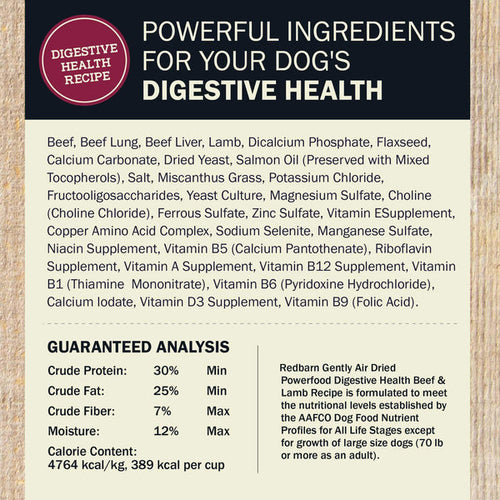 Redbarn Air Dried Powerfood Digestive Health Beef & Lamb Recipe