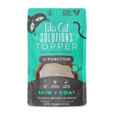 Tiki Cat® Solutions™ Skin + Coat Topper Salmon Recipe in Broth Wet Cat Food