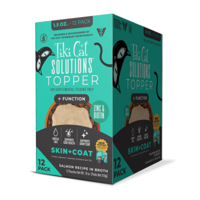 Tiki Cat® Solutions™ Skin + Coat Topper Salmon Recipe in Broth Wet Cat Food